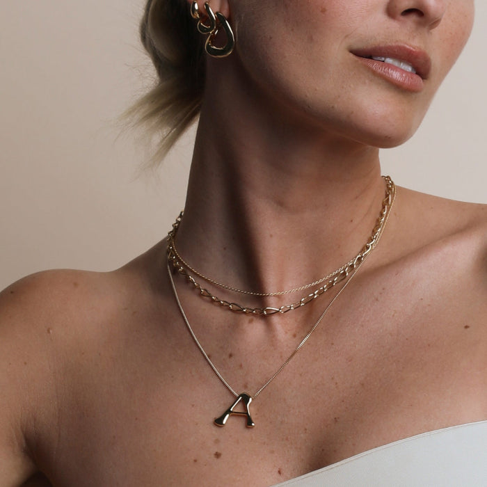 Initial Pendant Necklaces-Astrid & Miyu