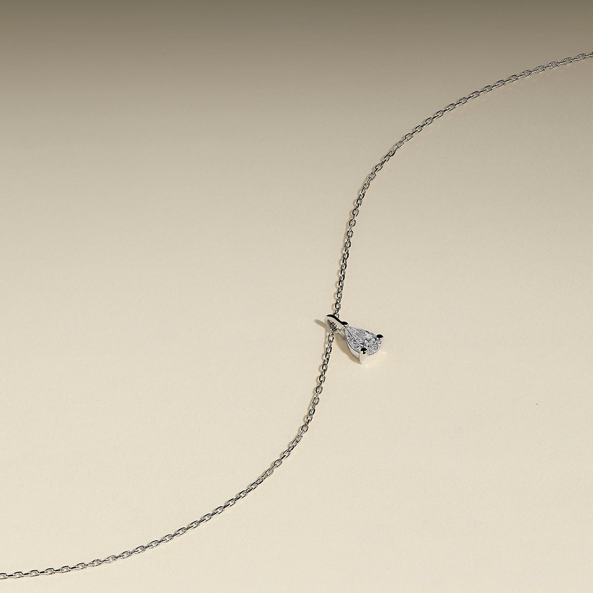 Diamond Pendant Necklace Ornament Bauble in Solid White Gold-Astrid & Miyu