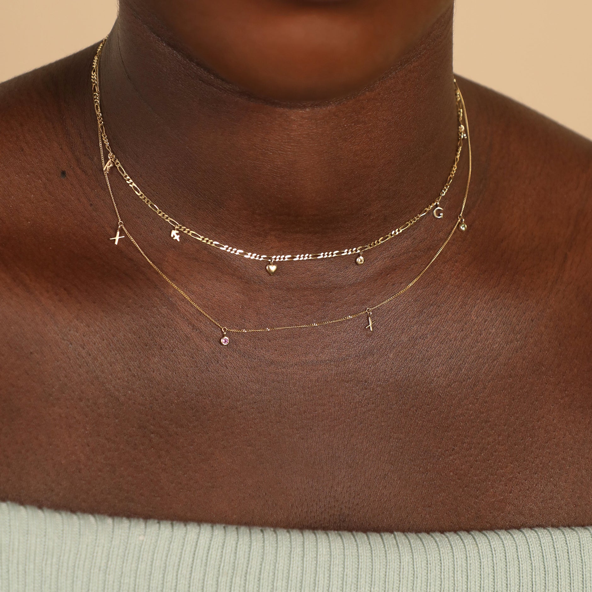 Initial Charms - X Initial Charm 9k Gold - Welding Charm - Astrid & Miyu