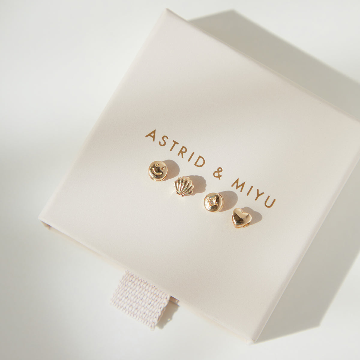A&M Junior Collection - Smiley Click Charm in 9k Gold - Click Charm - Astrid & Miyu