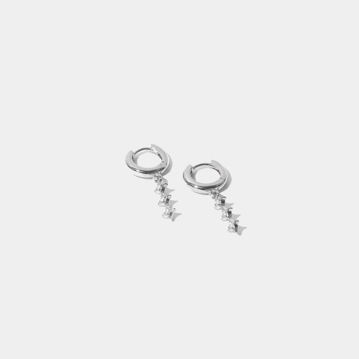 Cosmic Star Crystal Huggies in Silver - Earrings - Astrid & Miyu