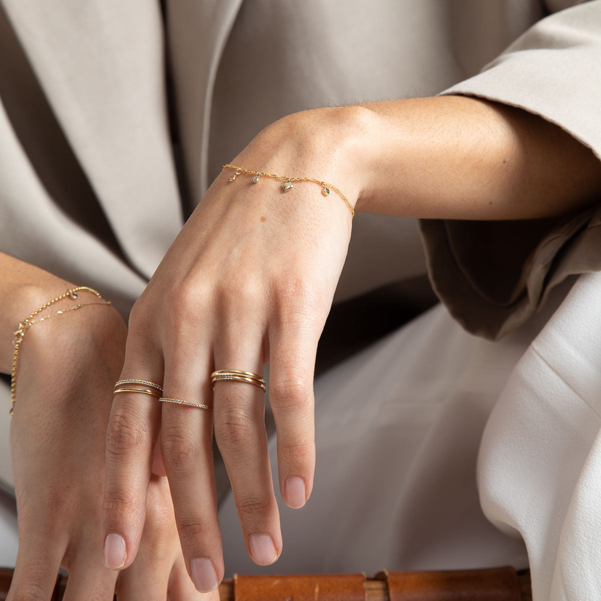 Bracelets - Astrid Chain Bracelet in Solid Gold - - Astrid & Miyu