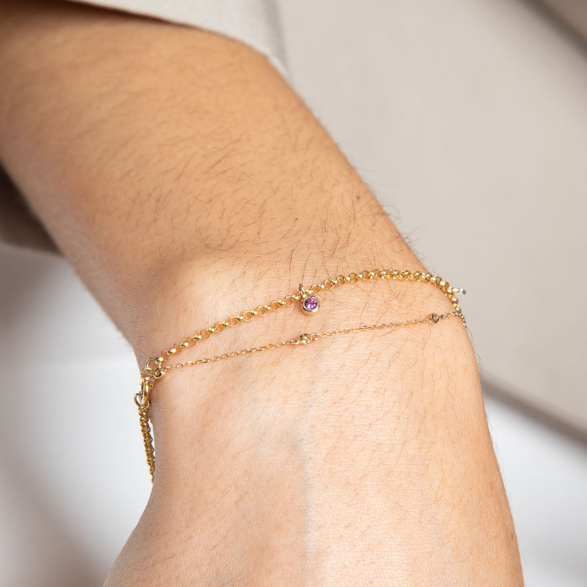 Chain Bracelets - Chelsea Story Chain Bracelet in Solid Gold - Story Chain - Astrid & Miyu