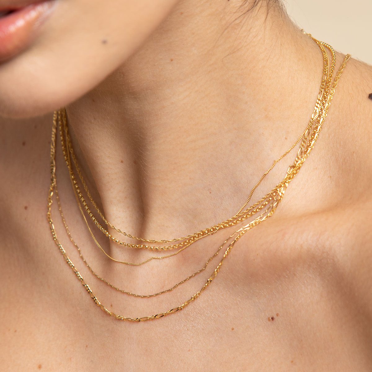 Charm Compatible Necklaces & Bracelets - Miyu Chain Necklace in Solid Gold - Chain Necklace - Astrid & Miyu