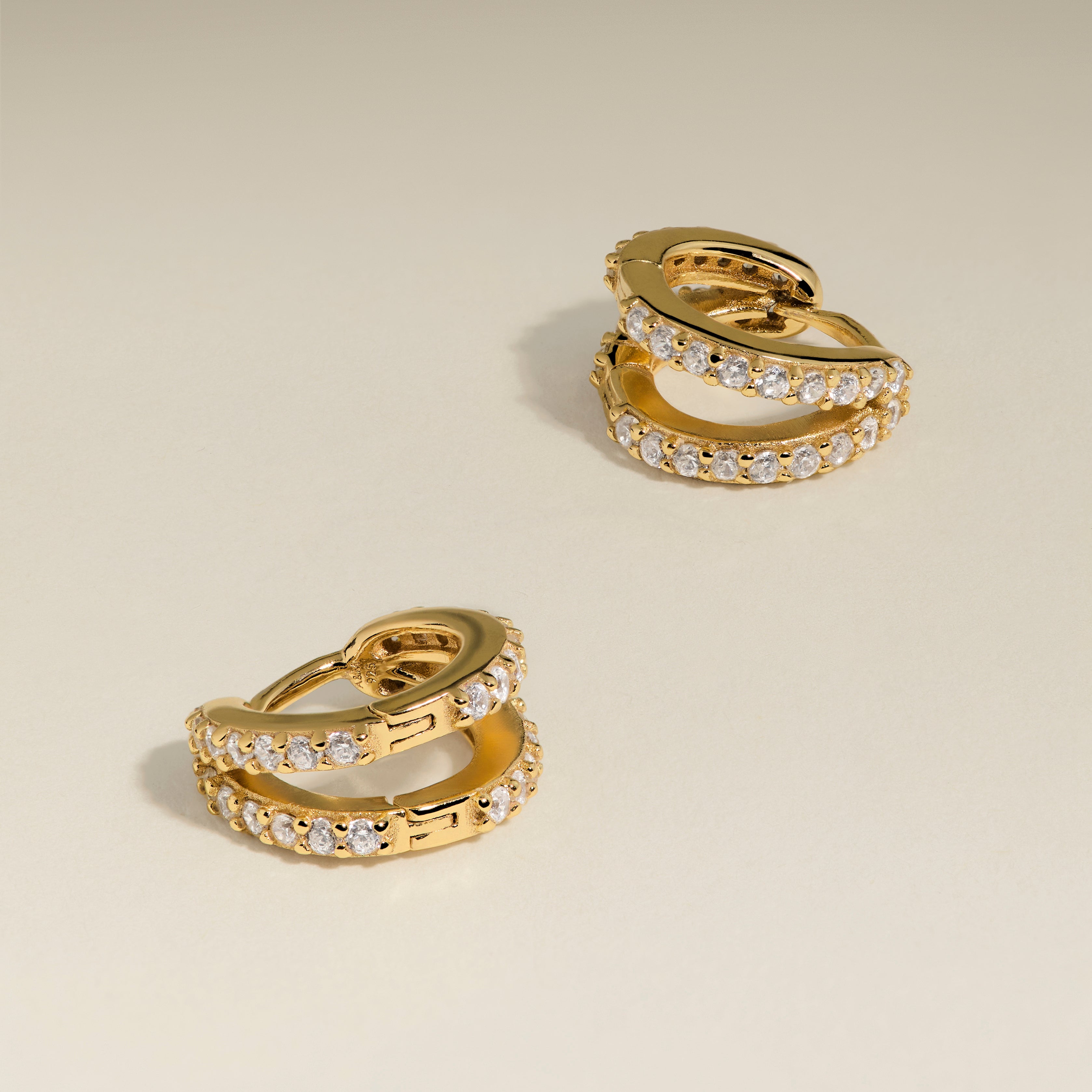 Illusion Crystal Huggies in Gold-Astrid & Miyu