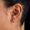 Illusion Double Crystal Ear Cuff in Rose Gold