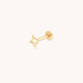 Cosmic Star Piercing Stud in Solid Gold-Astrid & Miyu