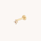 Cosmic Star Crystal Piercing Stud in Solid Gold-Astrid & Miyu