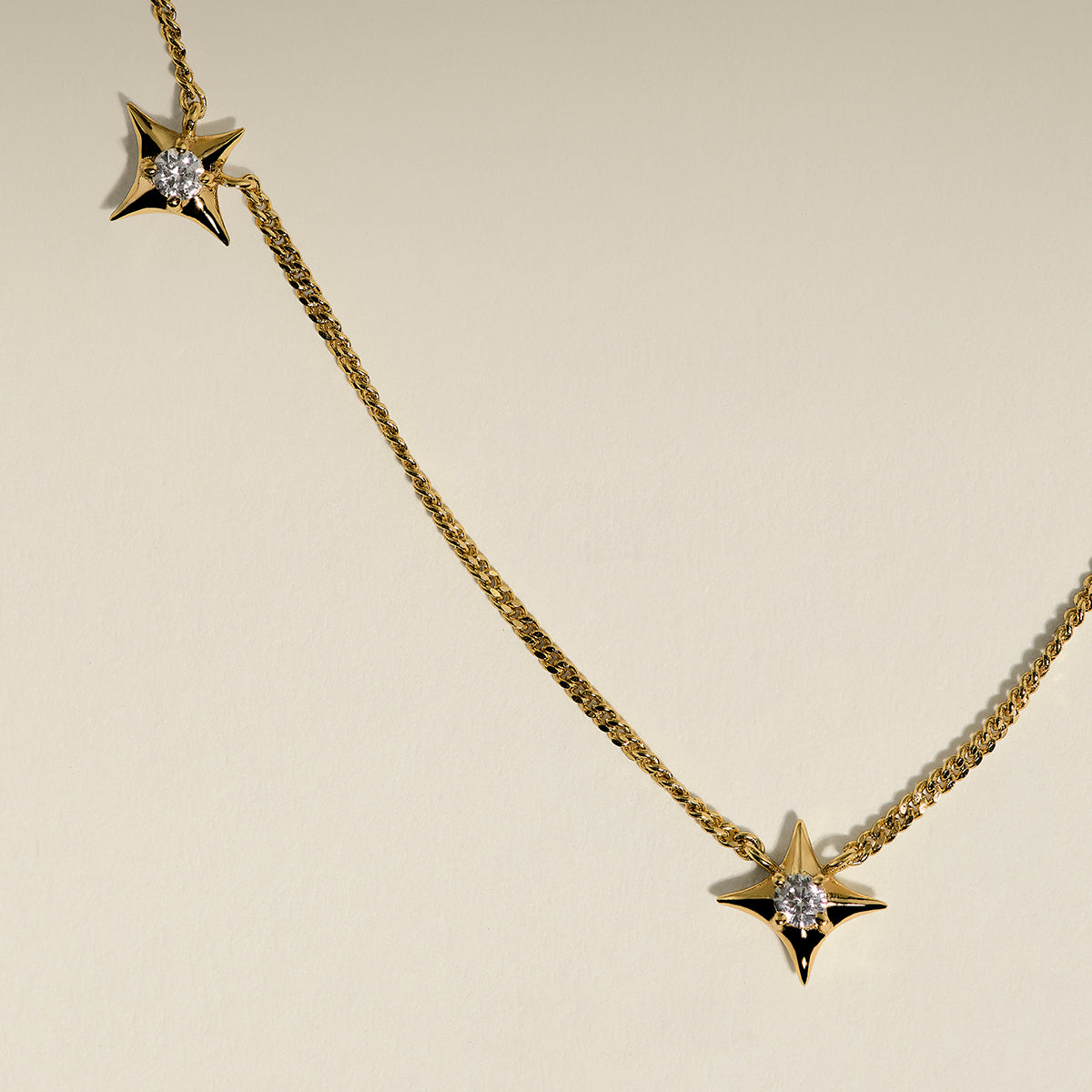Cosmic Star Charm Necklace in Gold-Astrid & Miyu