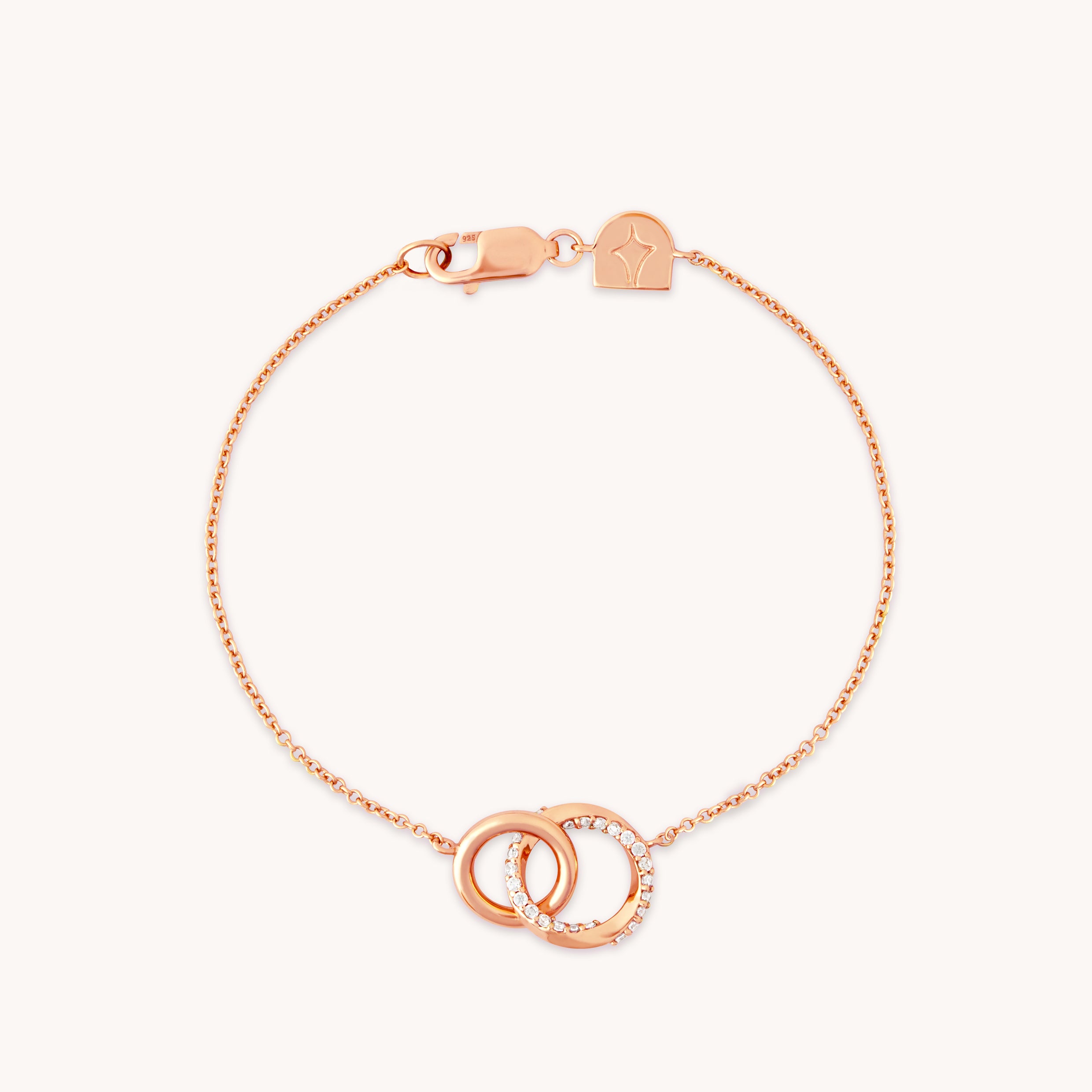 18k Rose Gold Plated Jewellery - Orbit Crystal Bracelet in Rose Gold - Chain Bracelet - Astrid & Miyu