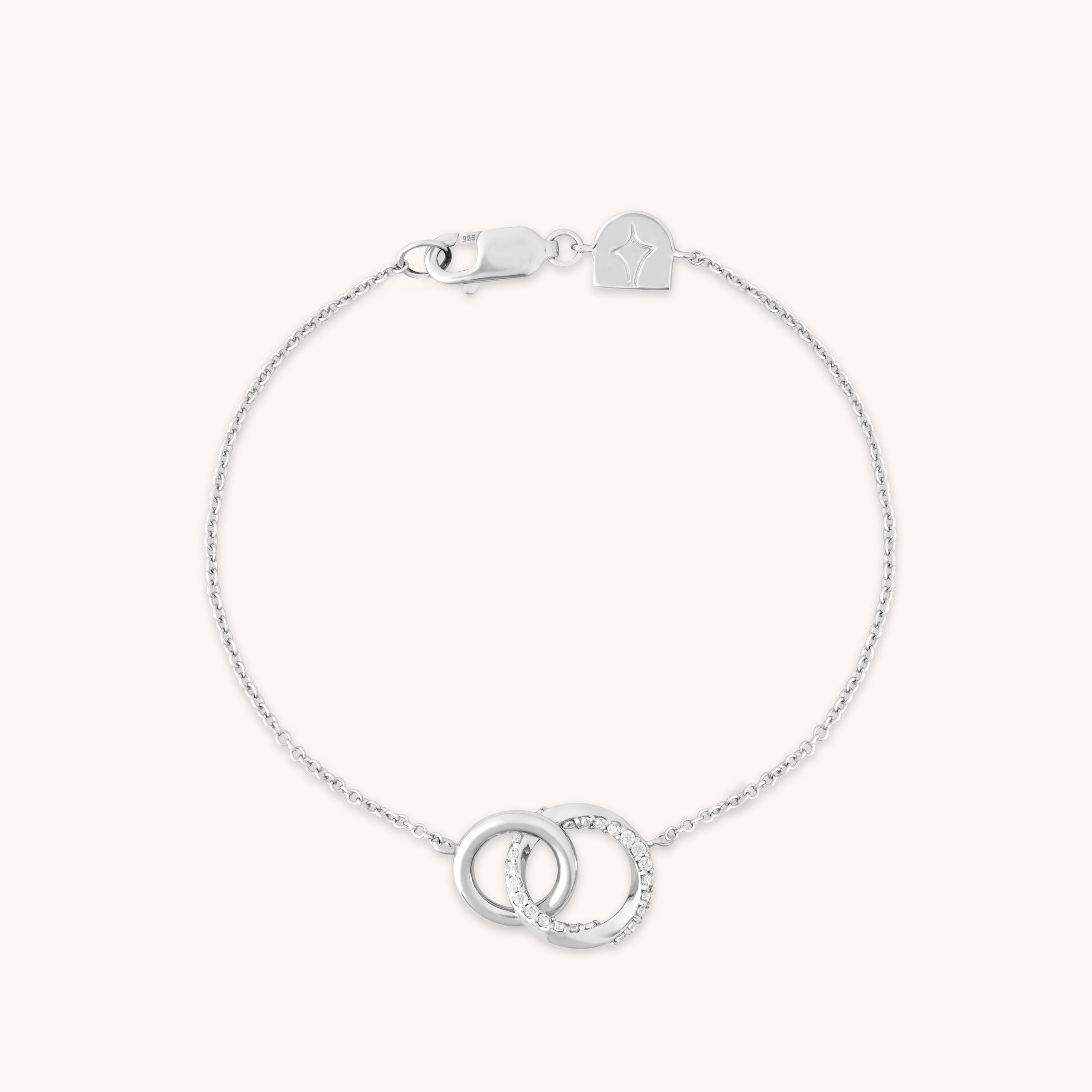 Bracelets - Orbit Crystal Bracelet in Silver - Chain Bracelet - Astrid & Miyu