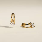 Celestial Crystal Huggies in Gold