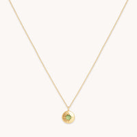 August Peridot - August Peridot Birthstone Necklace in Solid Gold - Pendant Necklace - Astrid & Miyu