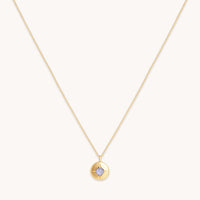 December Tanzanite - December Tanzanite Birthstone Necklace in Solid Gold - Pendant Necklace - Astrid & Miyu