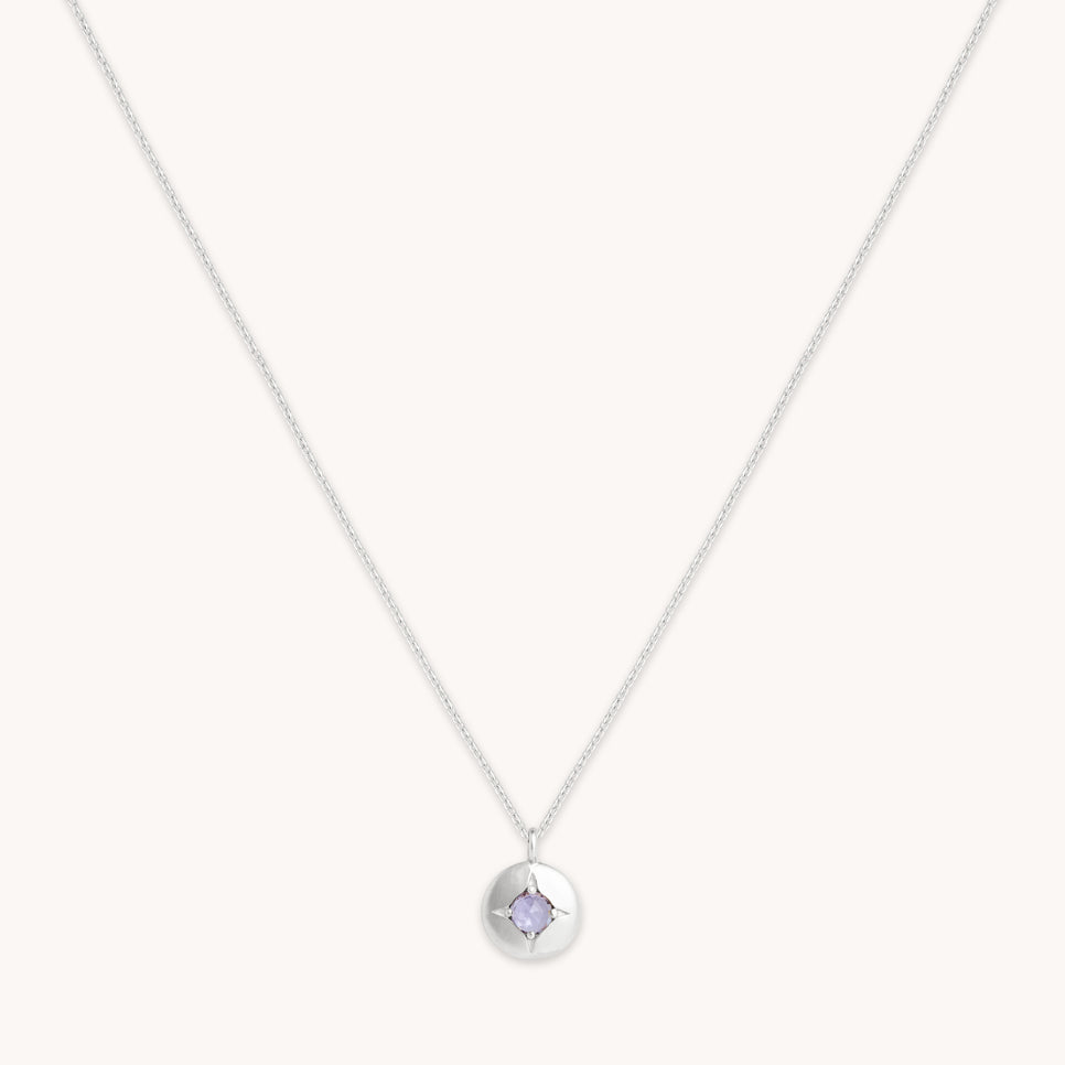 December Tanzanite - December Tanzanite Birthstone Necklace in Solid White Gold - Pendant Necklace - Astrid & Miyu