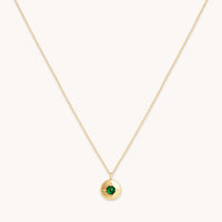 Birthstone Jewellery - May Tsavorite Birthstone Necklace in Solid Gold - Pendant Necklace - Astrid & Miyu