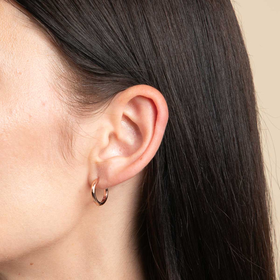 18k Rose Gold Plated Jewellery - Essential Small Hoops in Rose Gold - Hoop Earrings - Astrid & Miyu