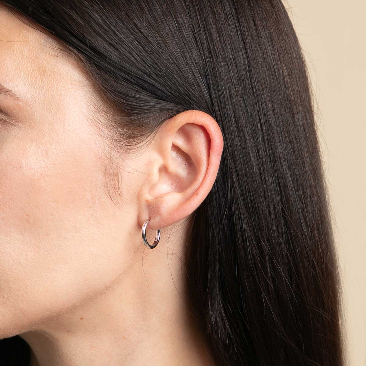 Charm Compatible Hoops - Essential Small Hoops in Silver - Hoop Earrings - Astrid & Miyu