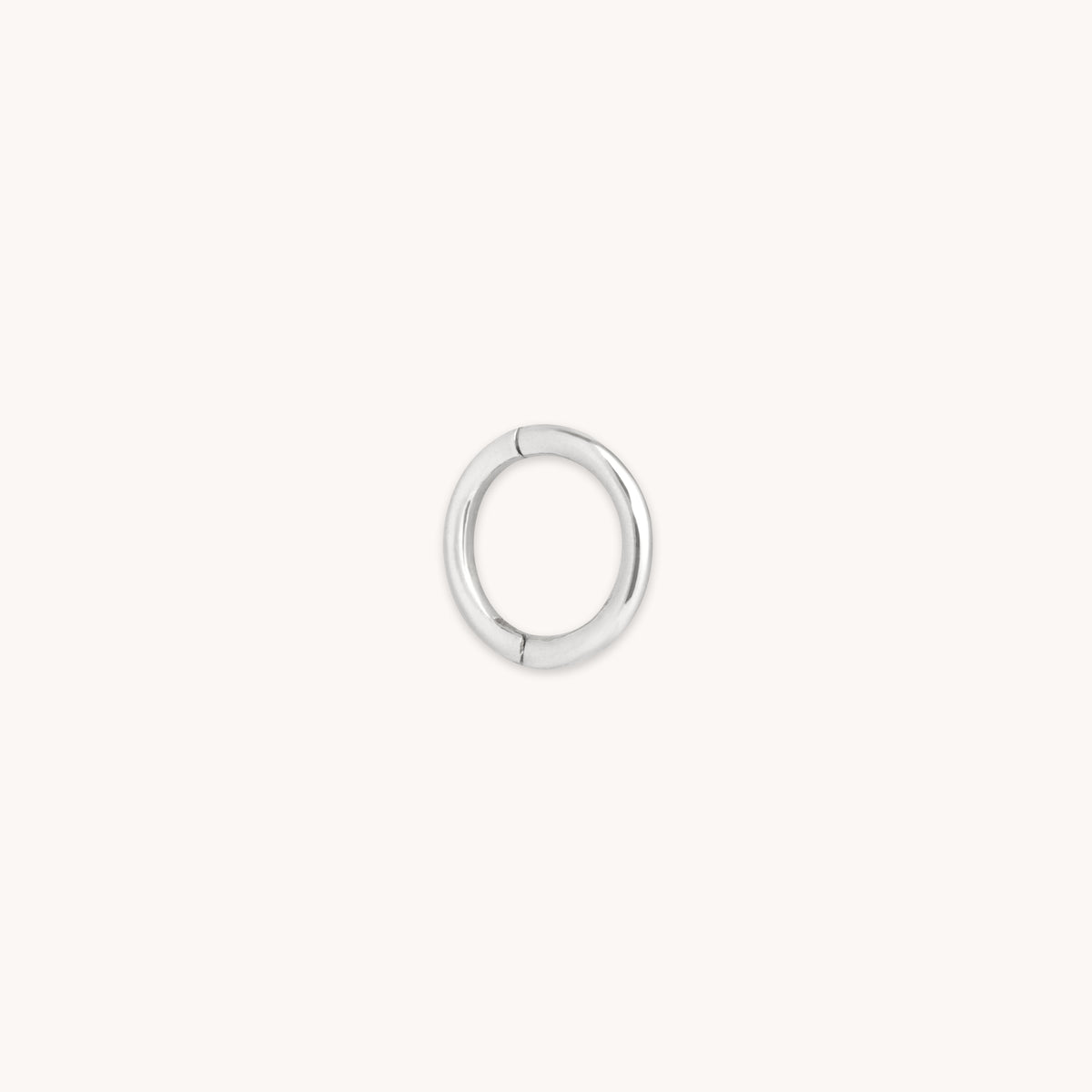 Earrings - Seamless Hoop 1mm in Solid White Gold - - Astrid & Miyu