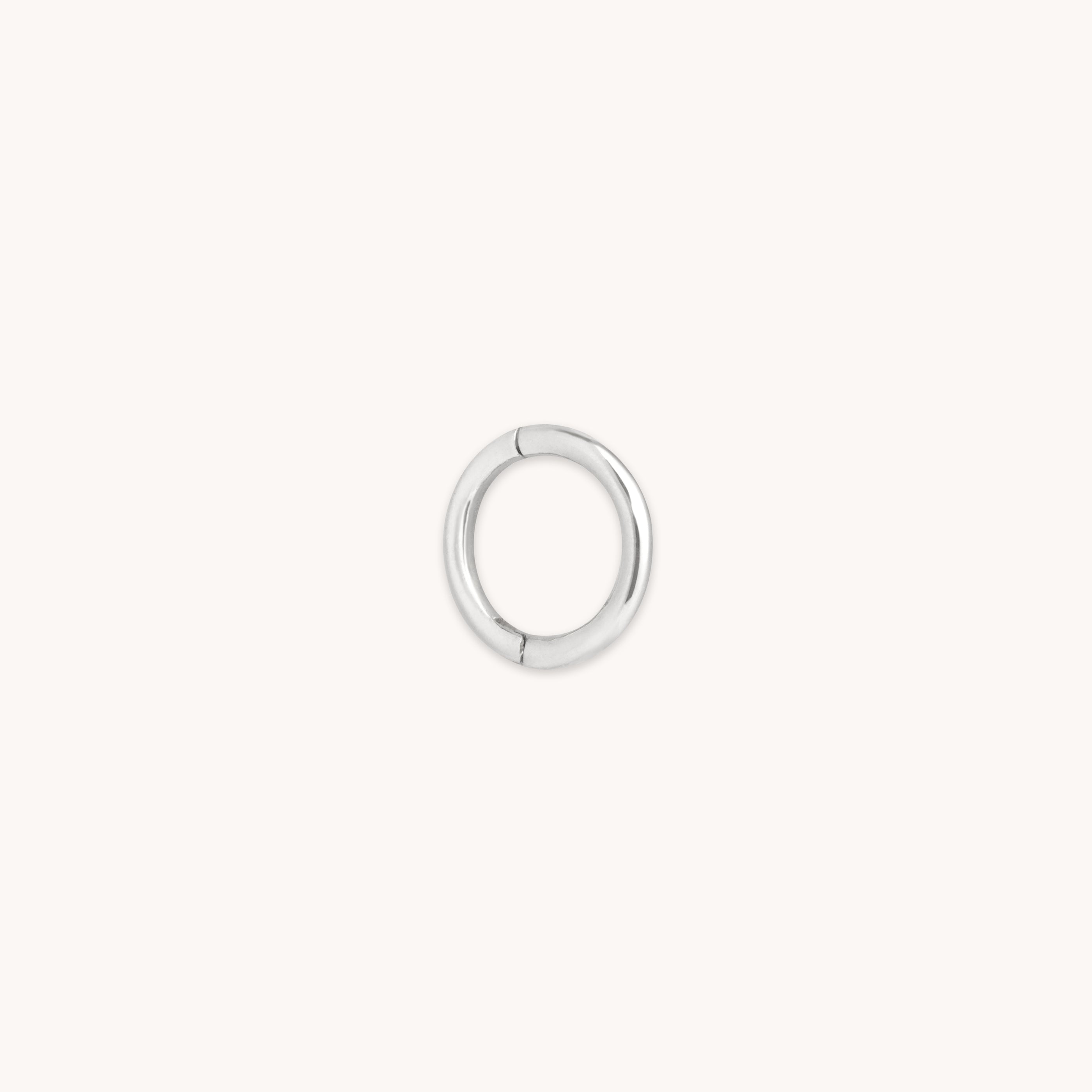 Earrings - Seamless Hoop 1mm in Solid White Gold - - Astrid & Miyu