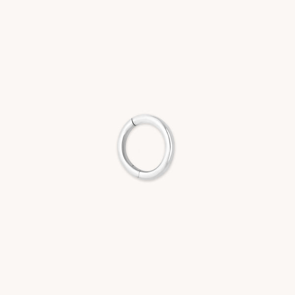 Earrings - Seamless Hoop 1.2mm in Solid White Gold - - Astrid & Miyu