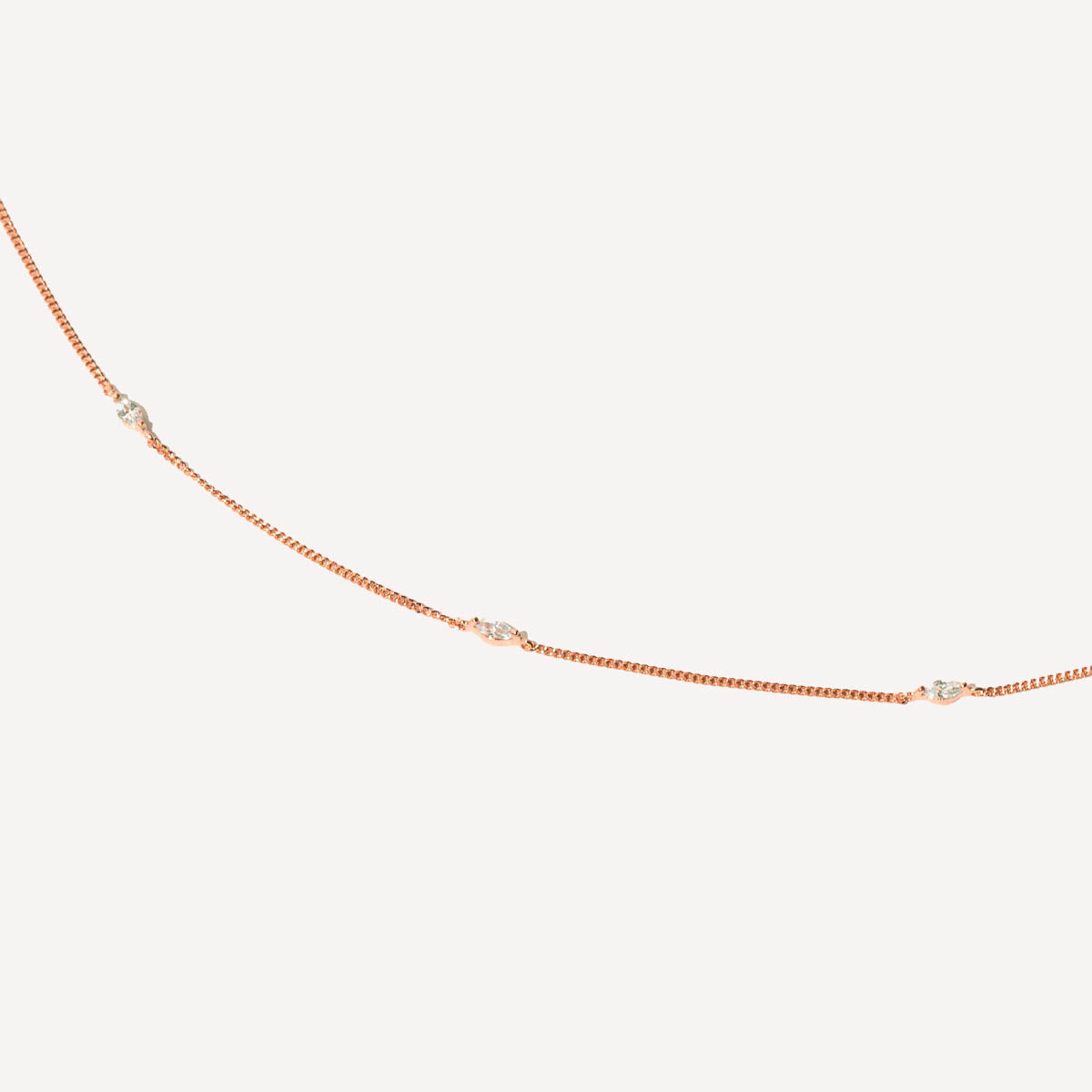 18k Rose Gold Plated Jewellery - Navette Crystal Bracelet in Rose Gold - Charm Bracelet - Astrid & Miyu