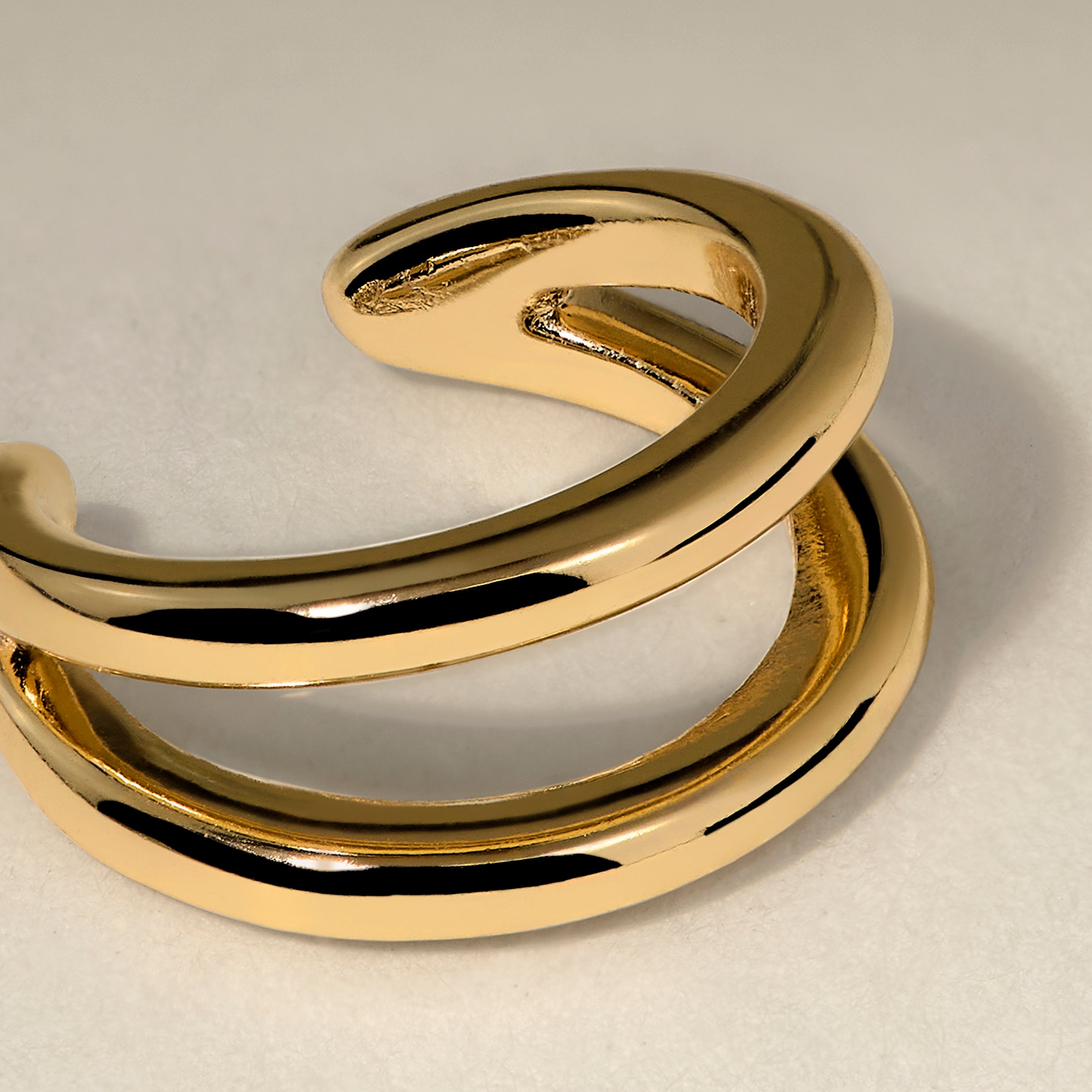 Illusion Essential Ear Cuff in Gold-Astrid & Miyu