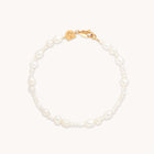 18k Gold Plated Jewellery - Serenity Pearl Beaded Bracelet in Gold - Bracelet - Astrid & Miyu