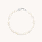 Beaded Jewellery - Serenity Pearl Beaded Bracelet in Silver - Bracelet - Astrid & Miyu