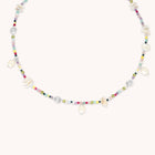 Gemstone Necklaces - Treasure Beaded Necklace in Silver - Necklaces - Astrid & Miyu