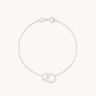Orbit Topaz Bracelet in Solid White Gold-Astrid & Miyu