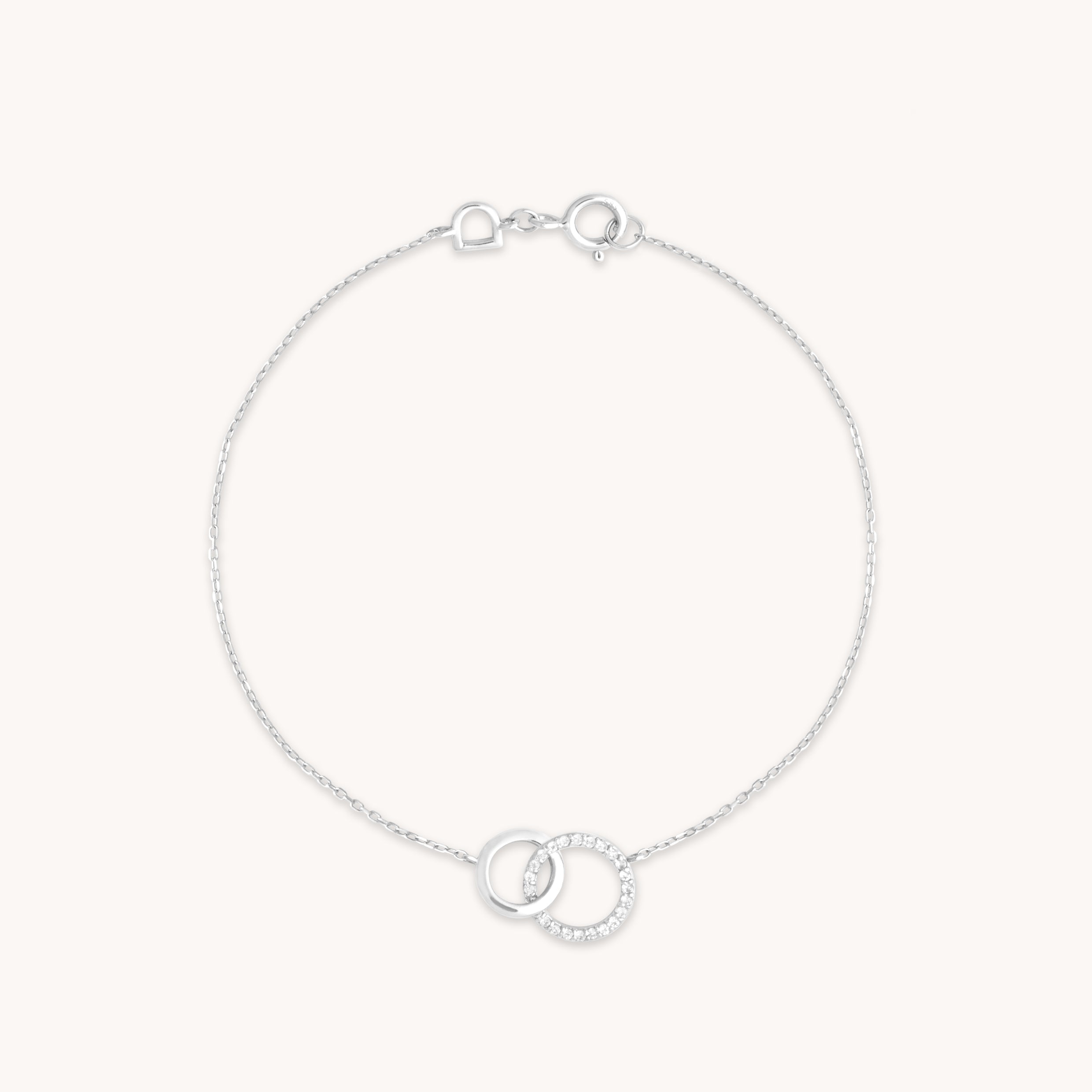 Orbit Topaz Bracelet in Solid White Gold-Astrid & Miyu