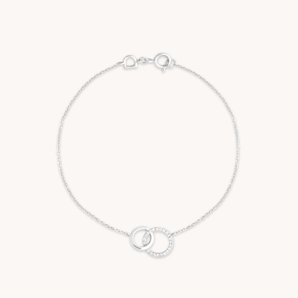 Orbit Topaz Bracelet in Solid White Gold-Astrid & Miyu