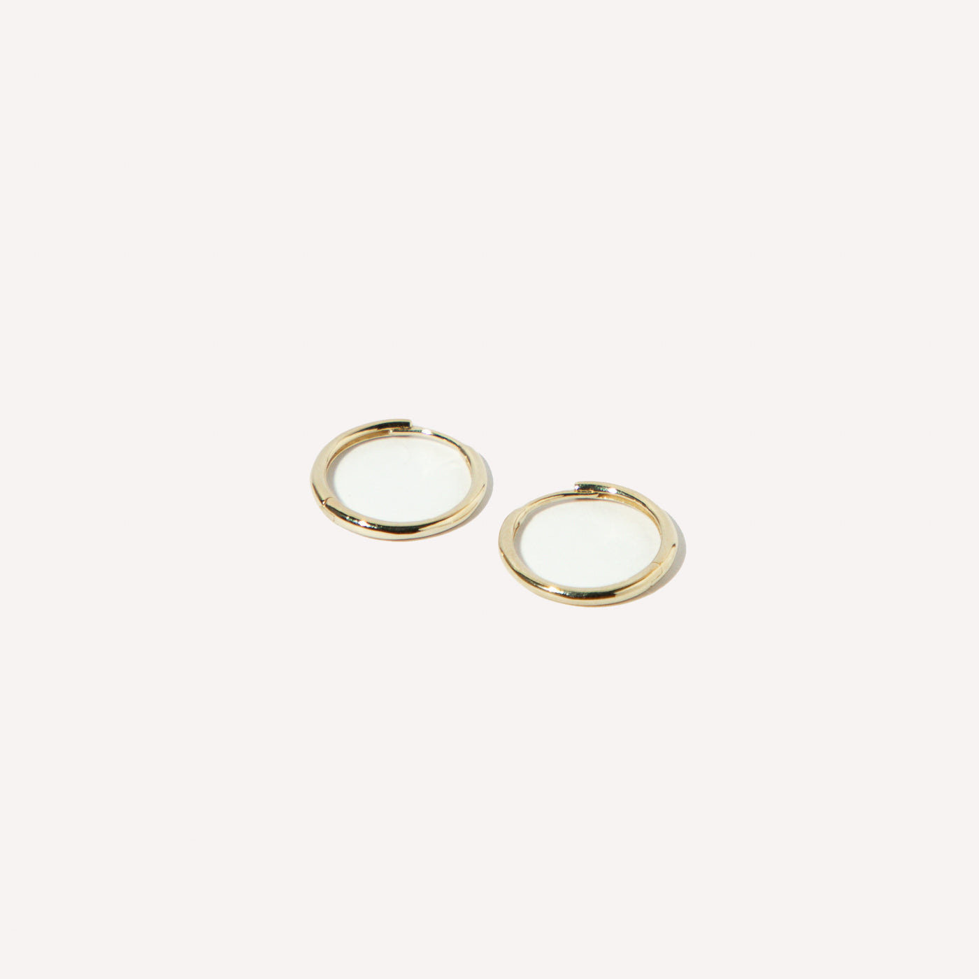 Earrings - Simple 12mm Hoops in Solid Gold - Hoop Earrings - Astrid & Miyu