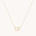 April White Topaz - Orbit Topaz Necklace in Solid Gold - Pendant Necklace - Astrid & Miyu