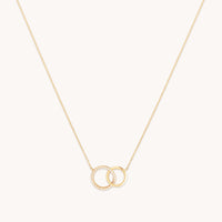 April White Topaz - Orbit Topaz Necklace in Solid Gold - Pendant Necklace - Astrid & Miyu