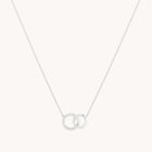 April White Topaz - Orbit Topaz Necklace in Solid White Gold - Pendant Necklace - Astrid & Miyu