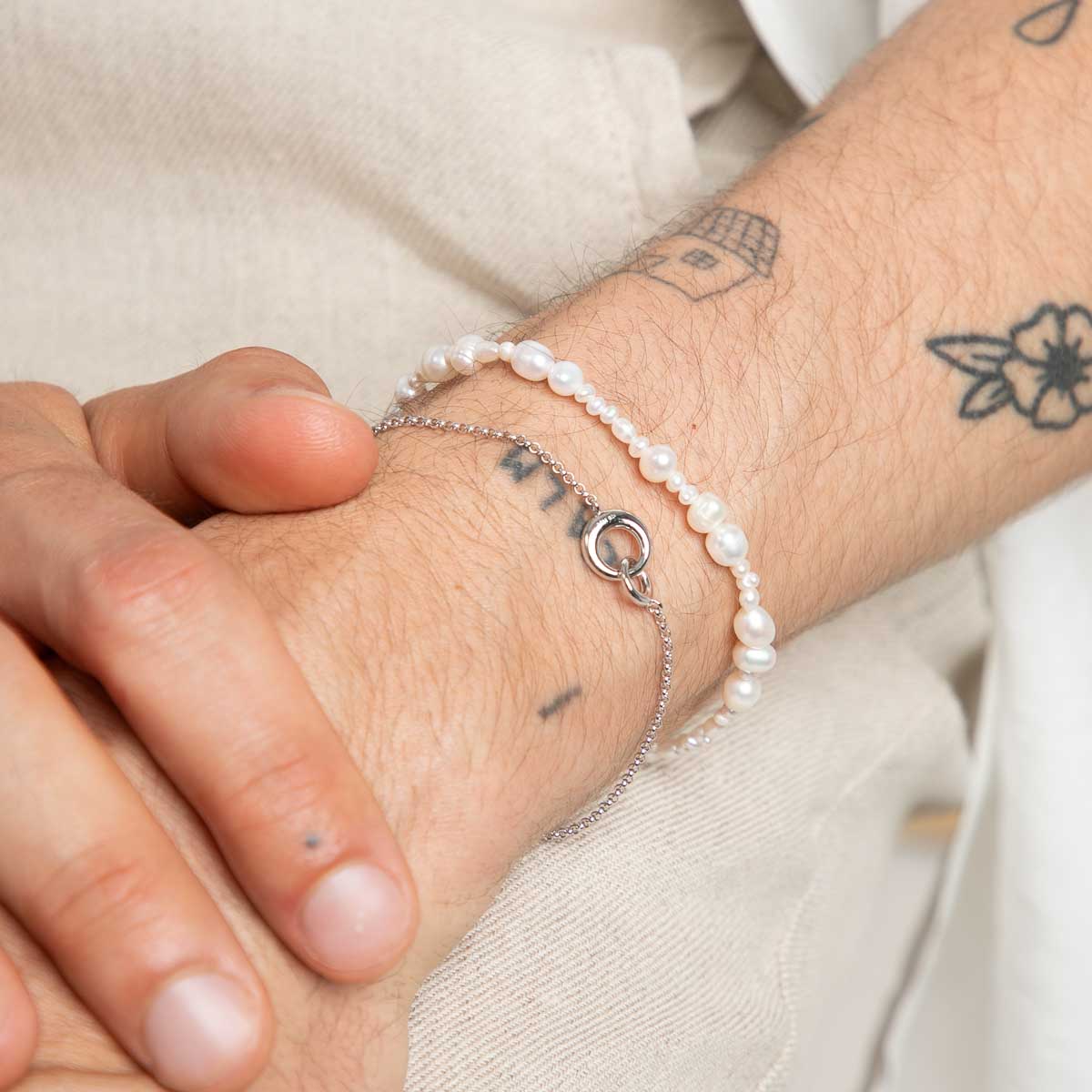 Bracelets - Dome Link Bracelet in Silver - Chain Bracelets - Astrid & Miyu