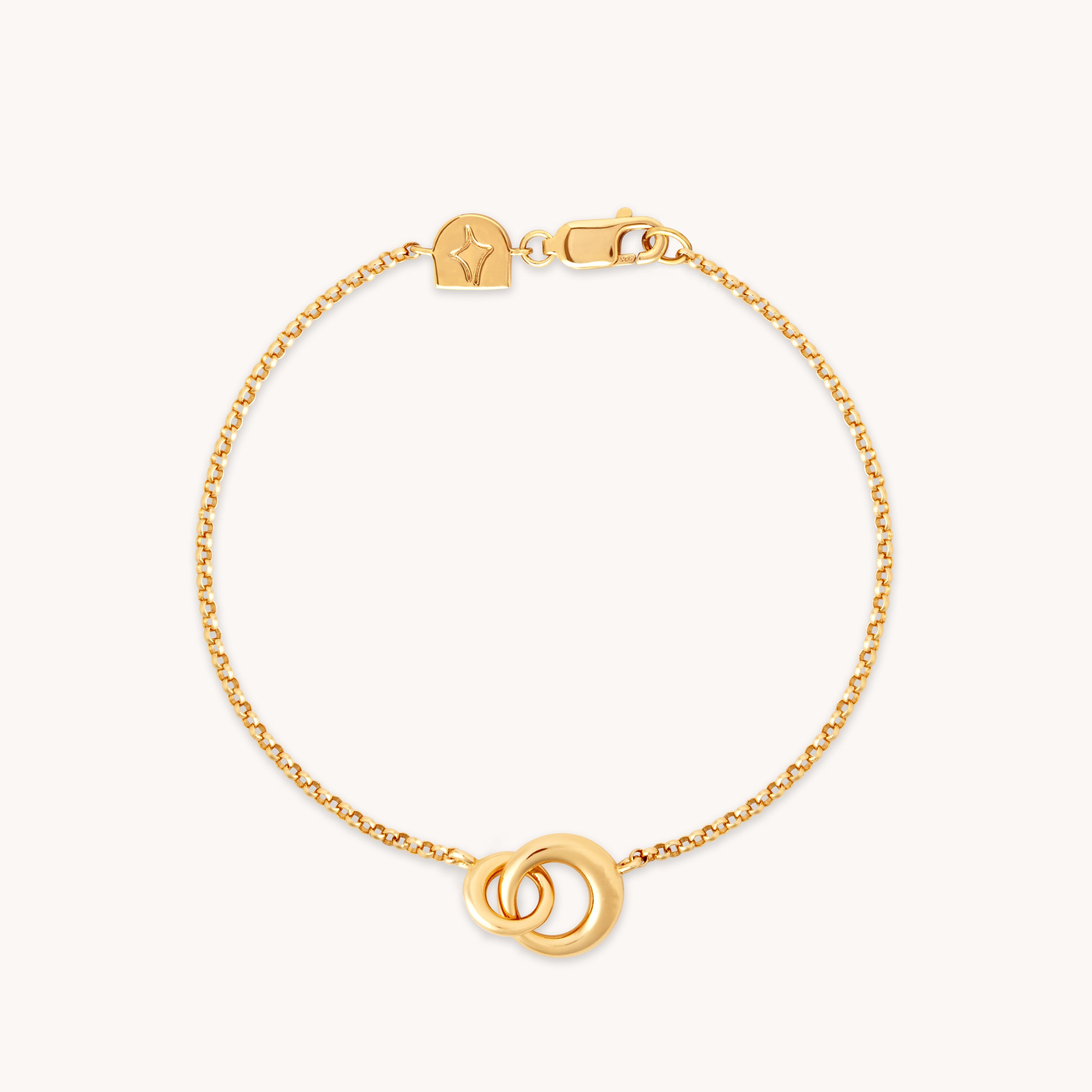 18k Gold Plated Jewellery - Dome Link Bracelet in Gold - Chain Bracelet - Astrid & Miyu