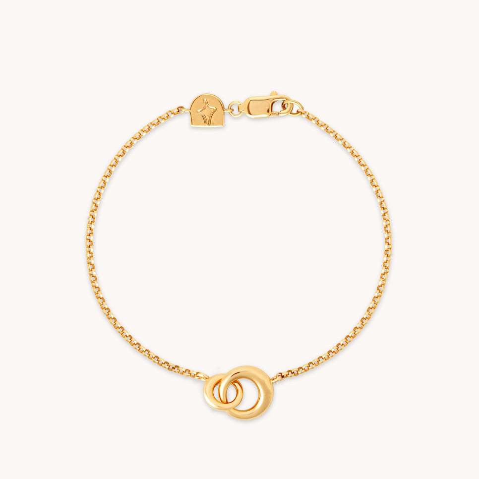 18k Gold Plated Jewellery - Dome Link Bracelet in Gold - Chain Bracelet - Astrid & Miyu