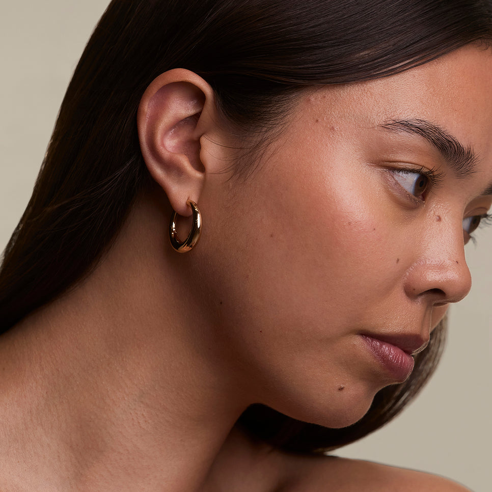 Dome Hoops in Gold-Astrid & Miyu