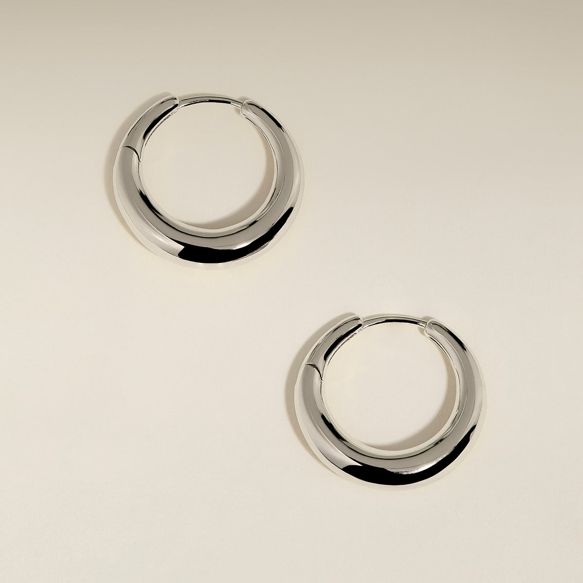 Dome Hoops in Silver-Astrid & Miyu