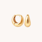 18k Gold Plated Jewellery - Dome Huggies in Gold - Huggies - Astrid & Miyu