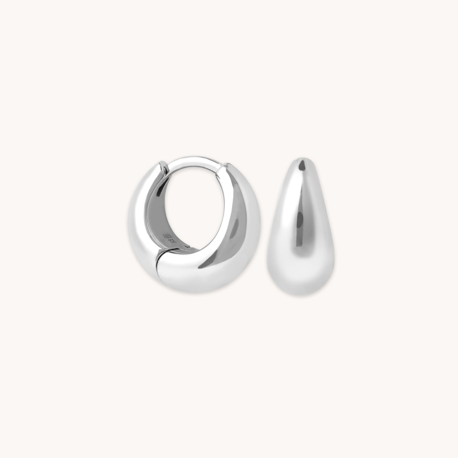 Earrings - Dome Huggies in Silver - Huggies - Astrid & Miyu