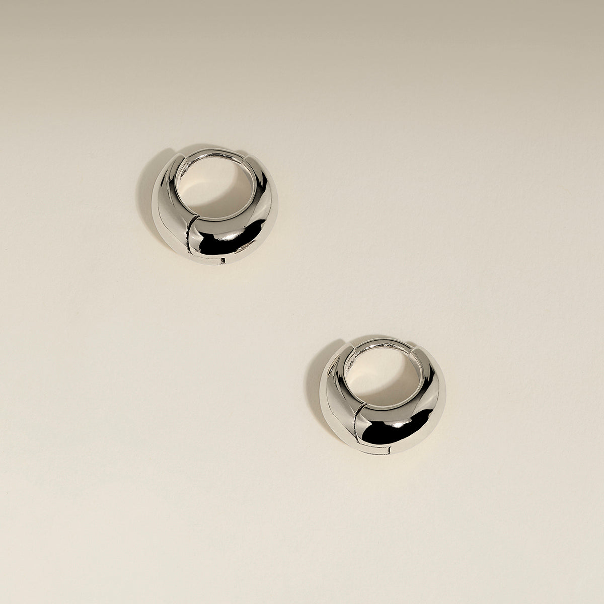 Dome Huggies in Silver-Astrid & Miyu