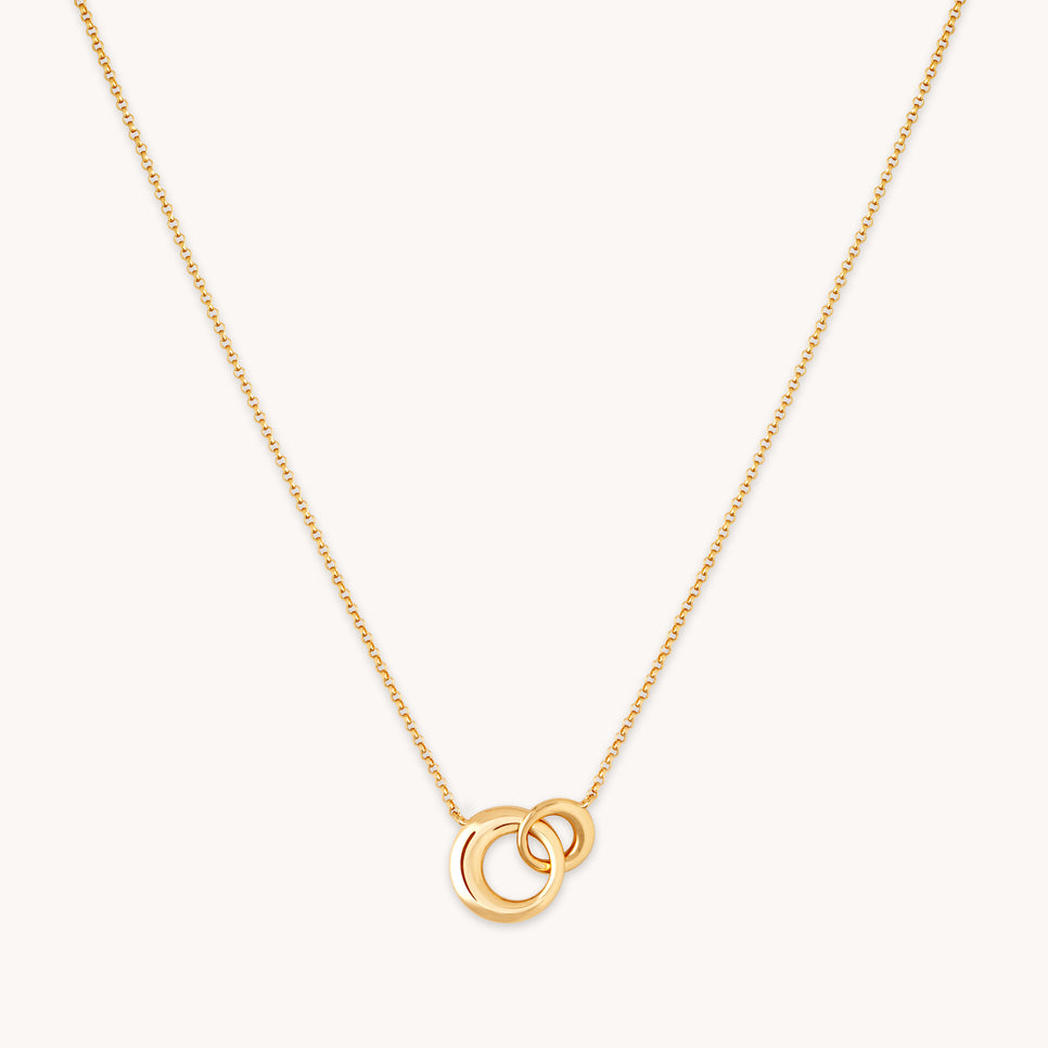 18k Gold Plated Jewellery - Dome Link Necklace in Gold - Pendant Necklace - Astrid & Miyu