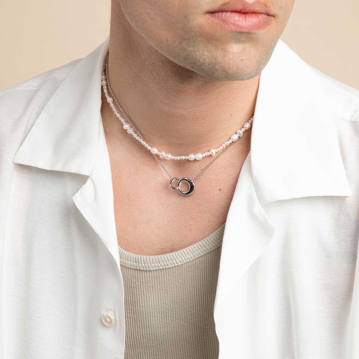 Necklaces & Bracelets - Dome Link Necklace in Silver - Pendant Necklace - Astrid & Miyu