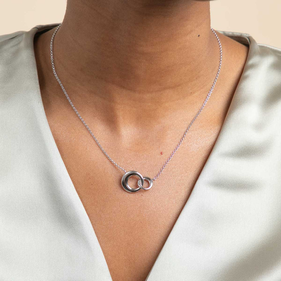 Necklaces & Bracelets - Dome Link Necklace in Silver - Pendant Necklace - Astrid & Miyu