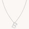 B Initial Bold Pendant Necklace in Silver