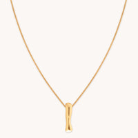 18k Gold Plated Jewellery - I Initial Bold Pendant Necklace in Gold - Pendant Necklace - Astrid & Miyu